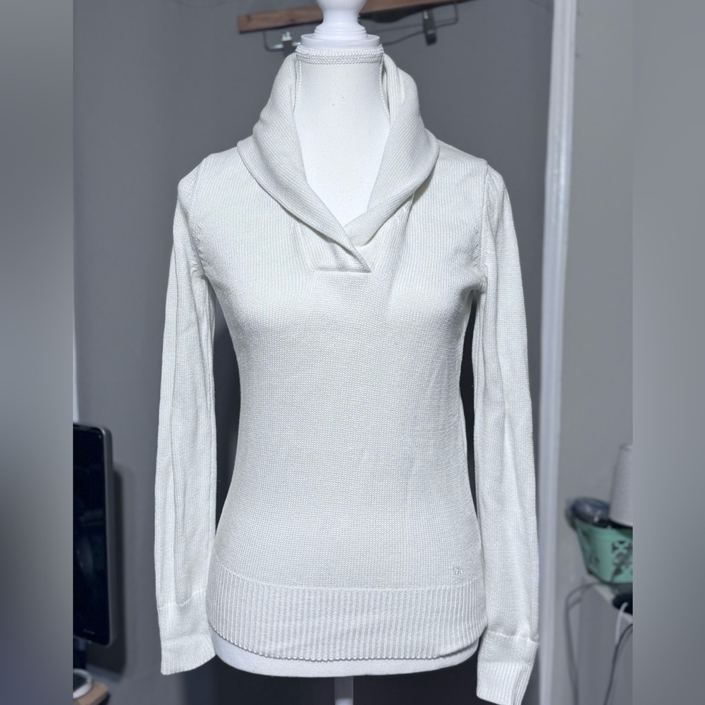 Tommy Hilfiger Cream Cowl Neck Sweater